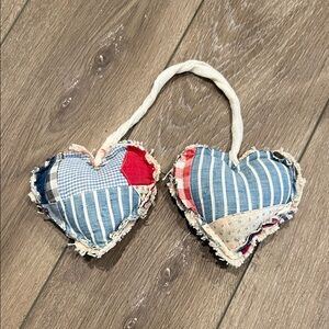 Patchwork Heart-Shaped Fabric Decor